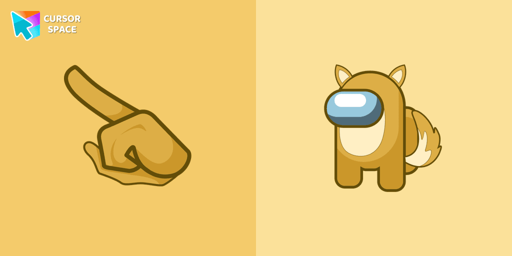 Among Us Fox Character cursor cursor pack